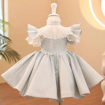 Baby Spanish Lolita Princess Ball Gown Lace Bow Design Birthday Party Christening Clothes Easter Eid Dresses For Girls A1370