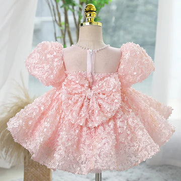 Child Pageant Luxury Evening Ball Gown Birthday Party Dress for Girls with Pearls and Lace Weddings Parties Kids Formal Dresses