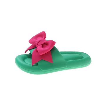 2024 Womens Slippers EVA Indoor Floor Soft Couple Slipper Summer Bow Bedroom Shoes Ladies Flip Flops Fashion Shoes Adult