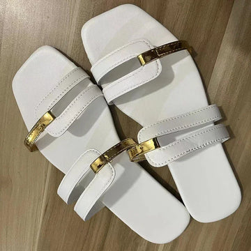 2023 New Women's Shoes Summer Flats Flip Flops Dress Shallow Casual Female Slides Rome Open-toe Women Slippers Slingback Sandals