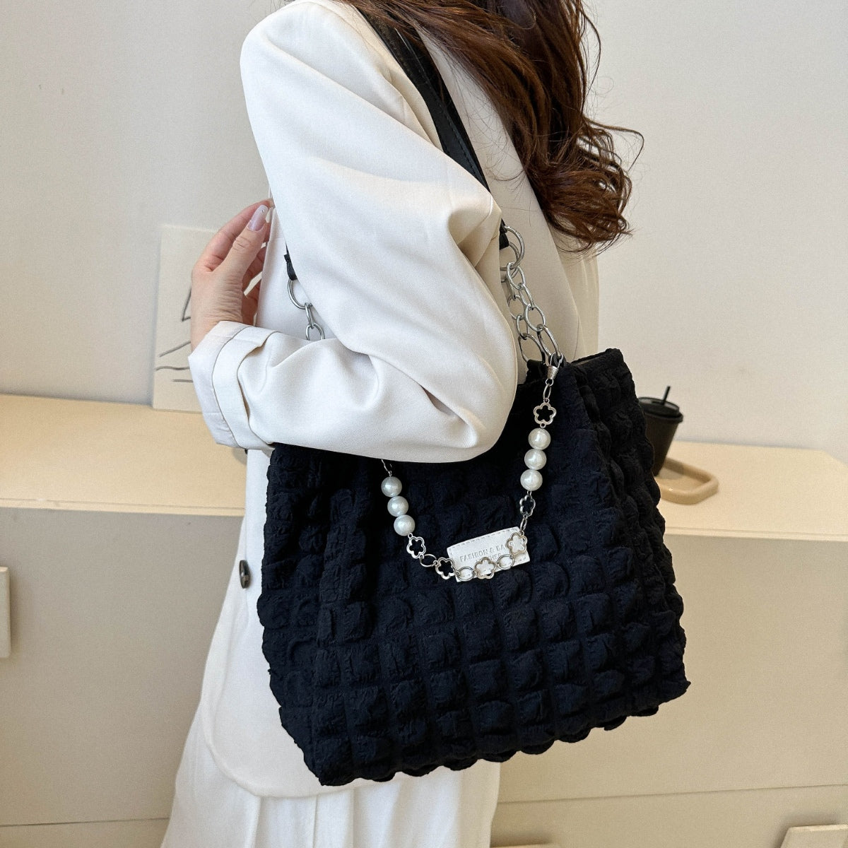 Cloud Puffy Polyester Tote Bag