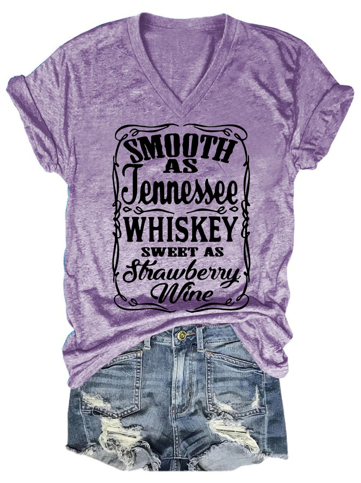 Smooth As Tennessee Whiskey Wine Women's T-shirt - Outlets Forever