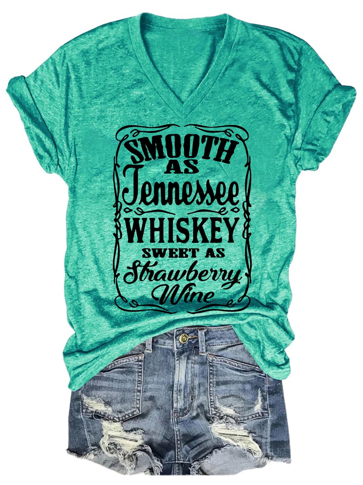 Smooth As Tennessee Whiskey Wine Women's T-shirt - Outlets Forever