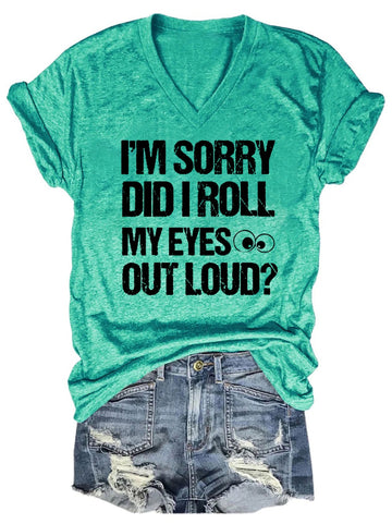 Roll My Eyes Women's T-shirt - Outlets Forever