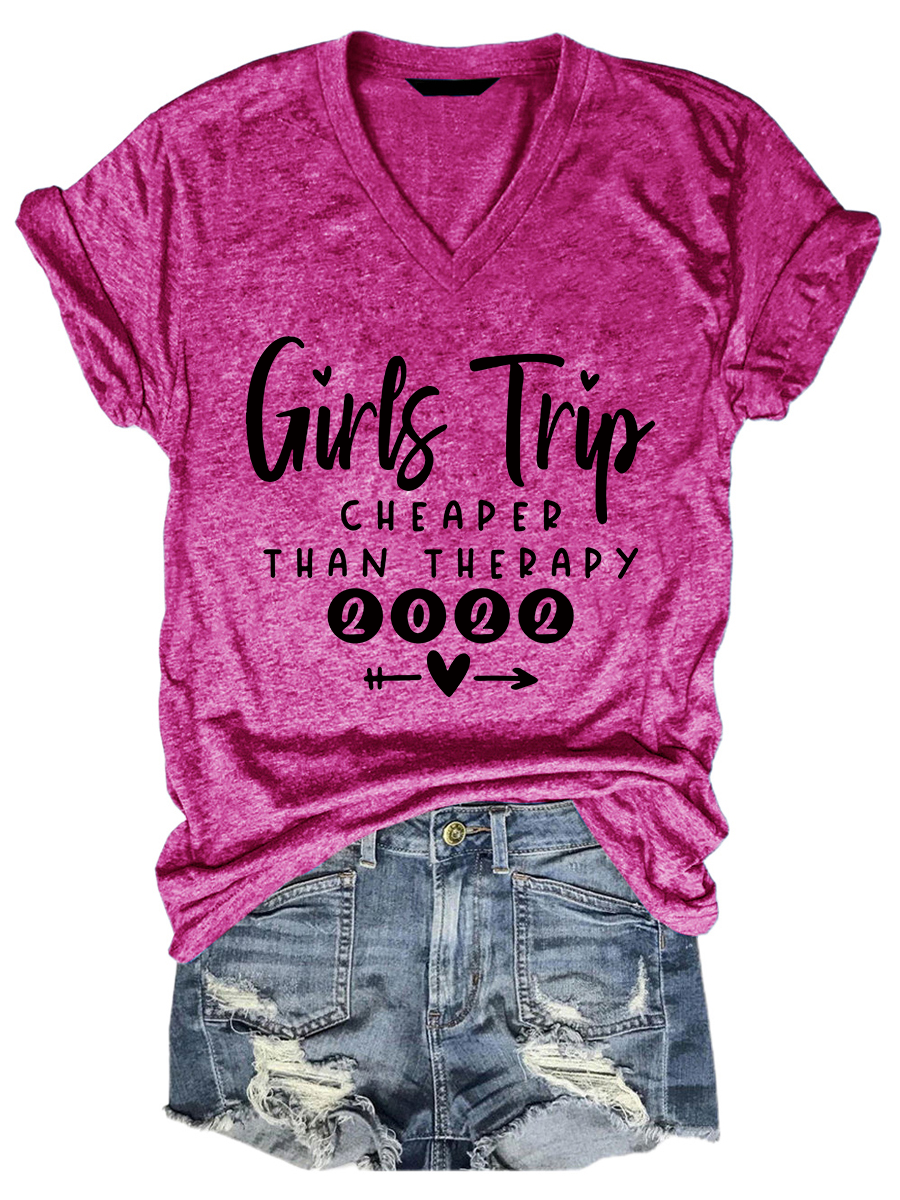 New Year Top Girls Trip 2022 Therapy Tee - Outlets Forever