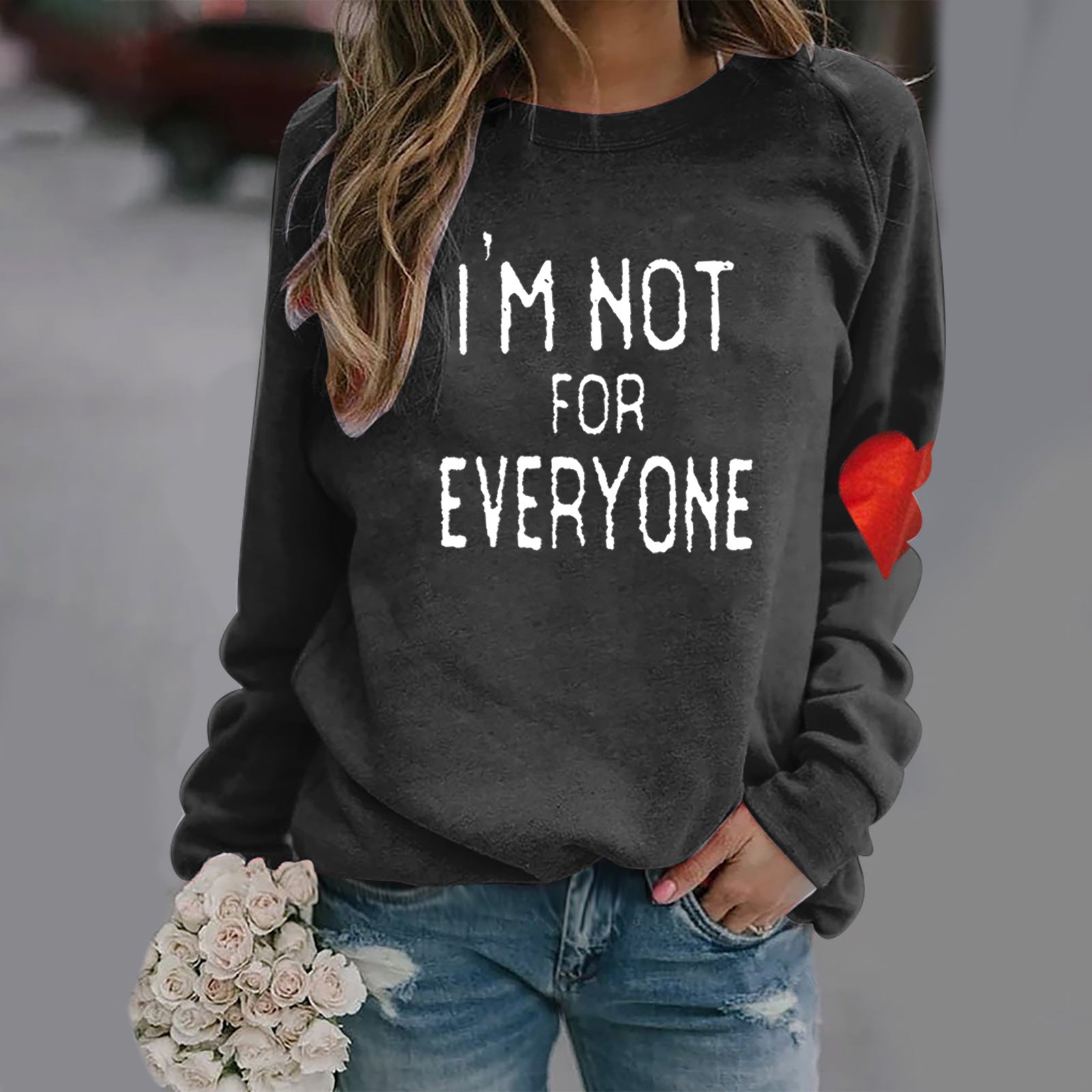 Women Iam not for every one Valentine's Day Long Sleeve Sweater