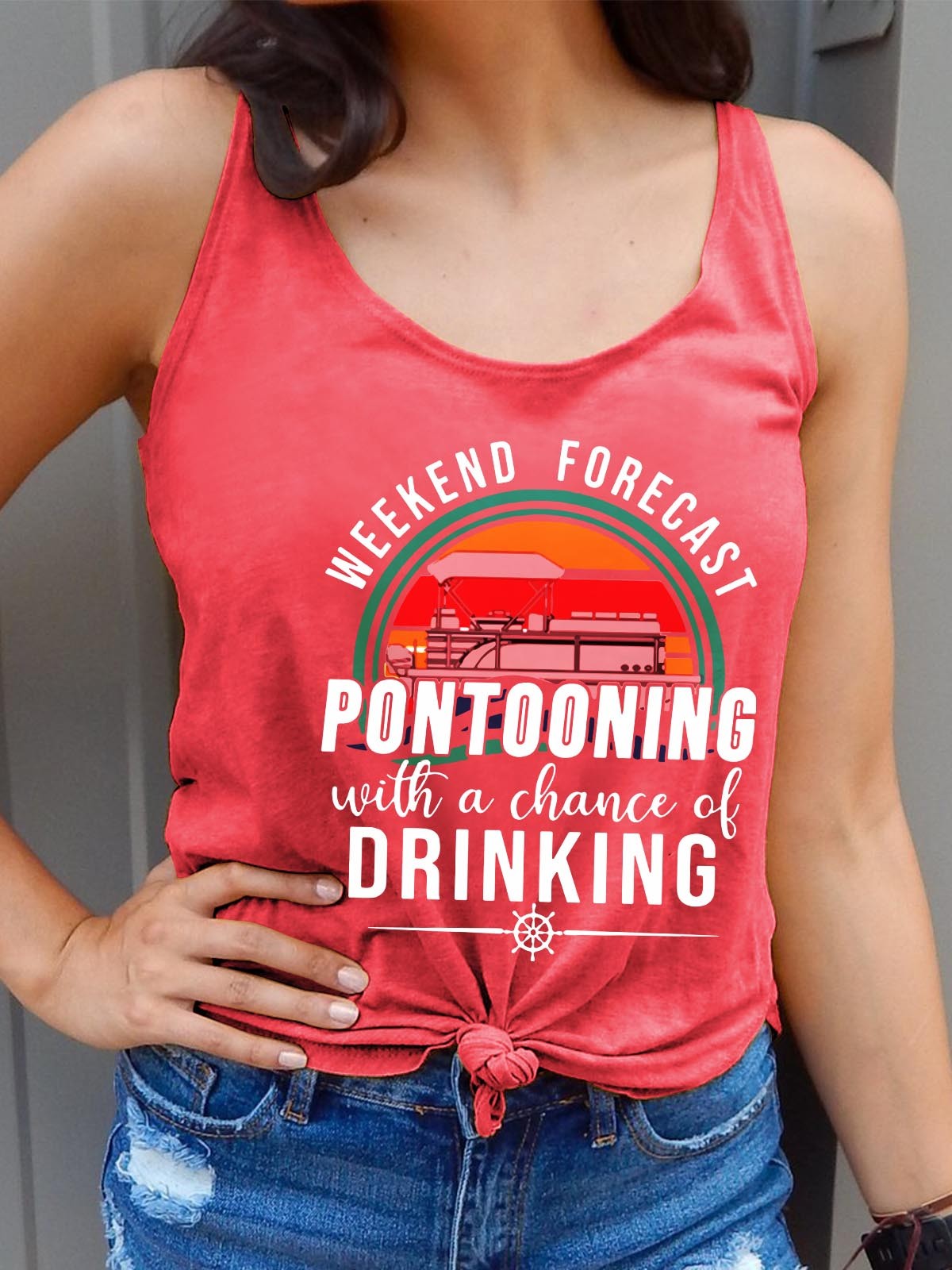 Weekend Forecast Pontooning Women Tank Top - Outlets Forever