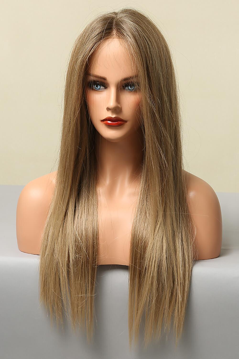 13*2" Long Straight Lace Front Synthetic Wigs 26" Long 150% Density - CADEAUME