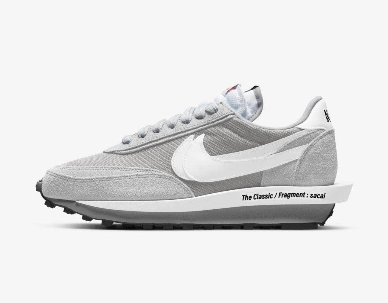 2021 Fragment x Sacai Nike LD Waffle “Light Smoke Grey” DH2684-400 - CADEAUME