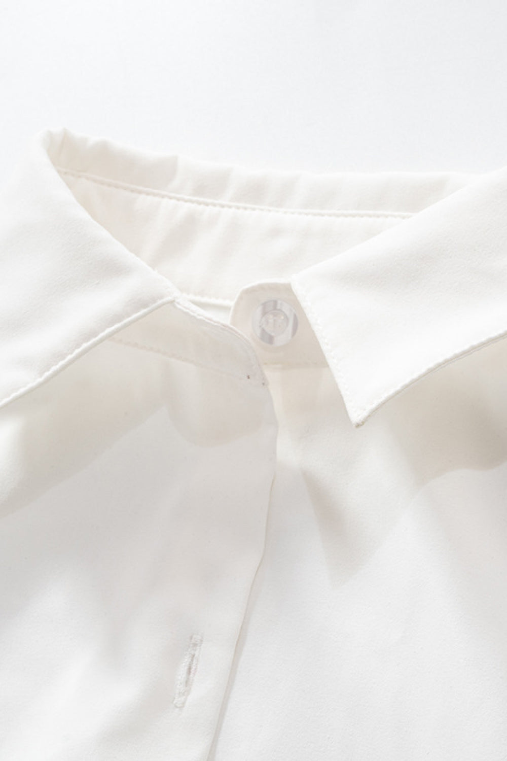 Collared Drawstring Cropped Top and Shorts Set - Outlets Forever