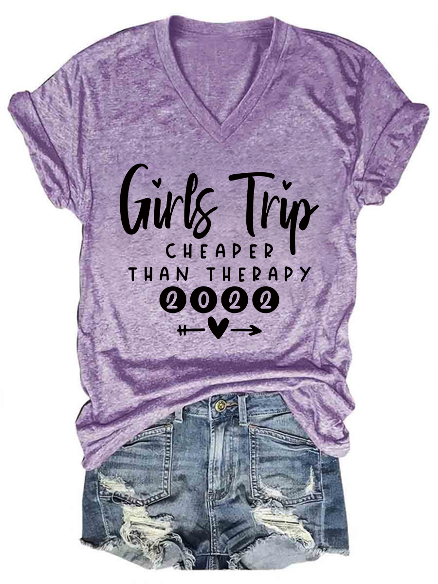 New Year Top Girls Trip 2022 Therapy Tee - Outlets Forever