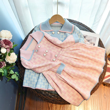 Long Sleeve Knitted Warm Dress Toddler Sweater Clothes Children Clothing