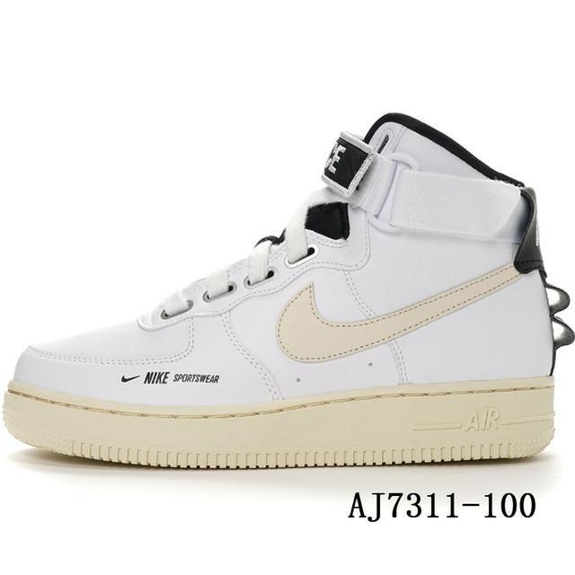 Nike Air Force 1 Original Women's Skateboarding Shoes Function High Help Cream Comfortable Breathable Sneakers #AJ7311-100