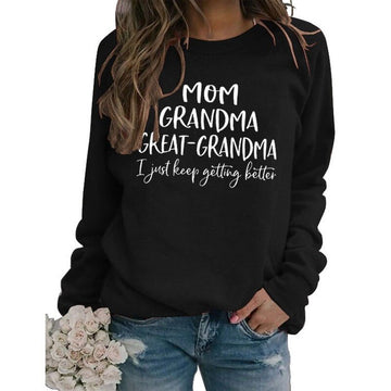 Large Size Sweatshirt Mom grandma Moletom Oversized Hoodie Harajuku