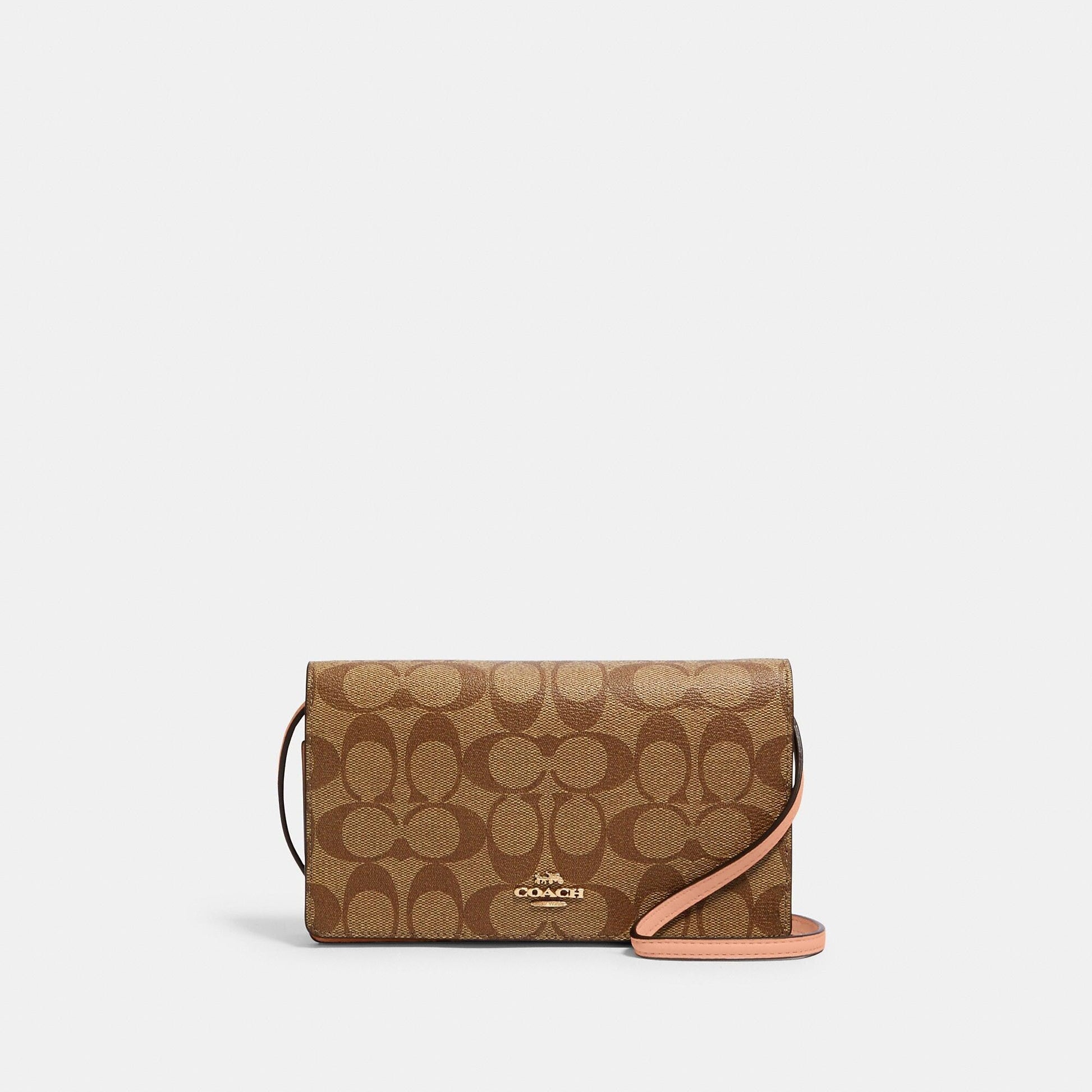 Coach Outlet Anna Foldover Crossbody Clutch In Signature Canvas - CADEAUME