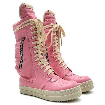 Combat Boots Women Pink Black Women's Winter Sneakers With Pocket  P40d50
