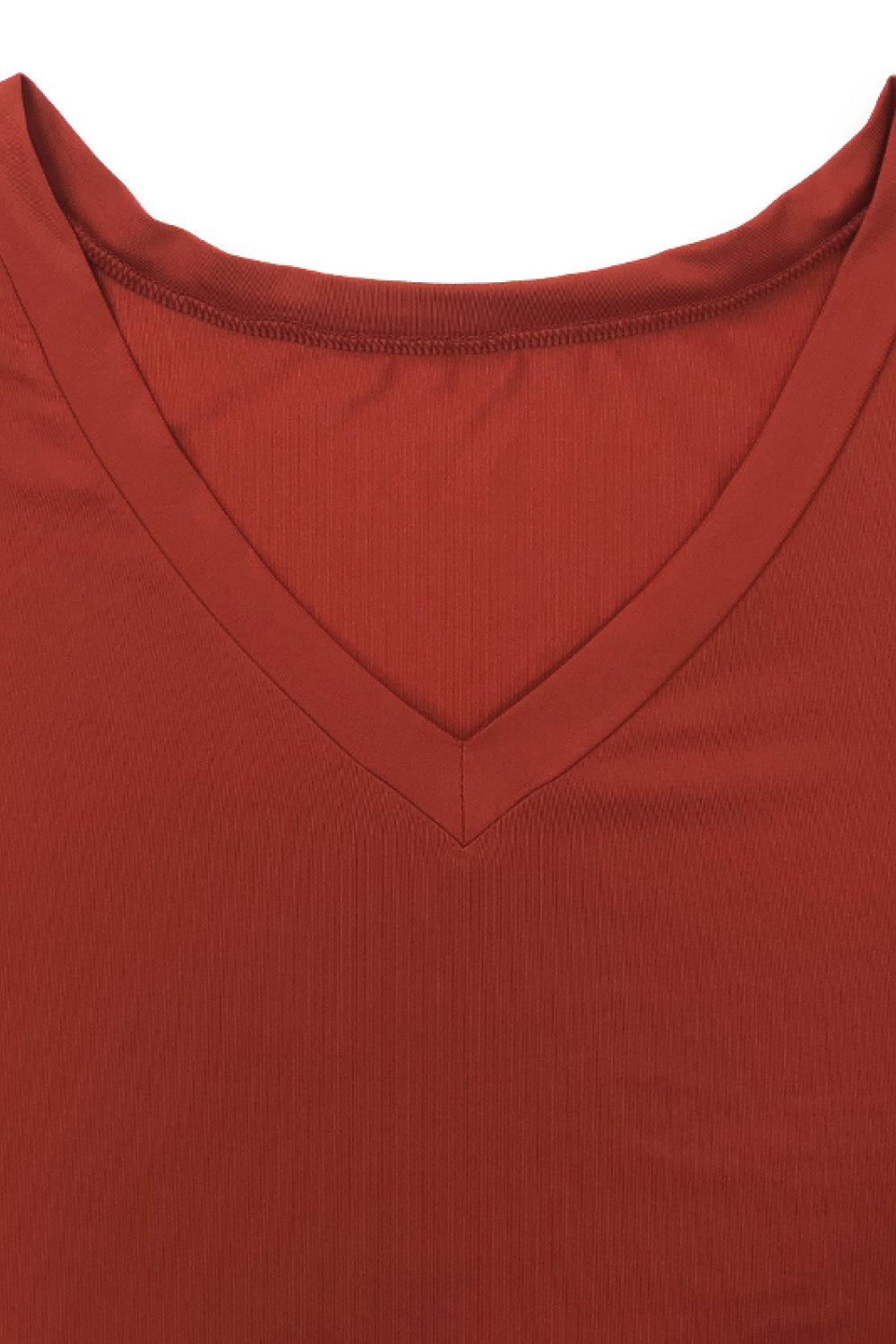 Plus Size V-Neck Slit Tee and Pants Set - Outlets Forever