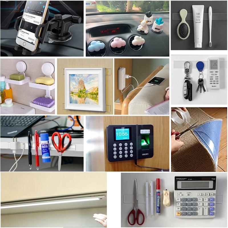 Double Side Tape Feature Waterproof Reusable Adhesive Transparent Glue Stickers Suit for Home Bathroom Decoration 1/2/3/5 Meters - CADEAUME