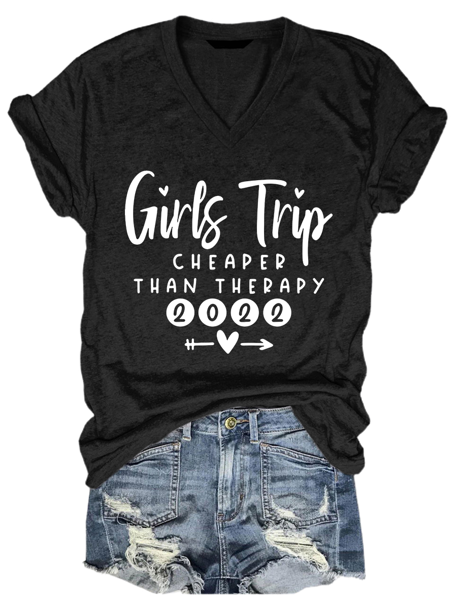 New Year Top Girls Trip 2022 Therapy Tee - Outlets Forever