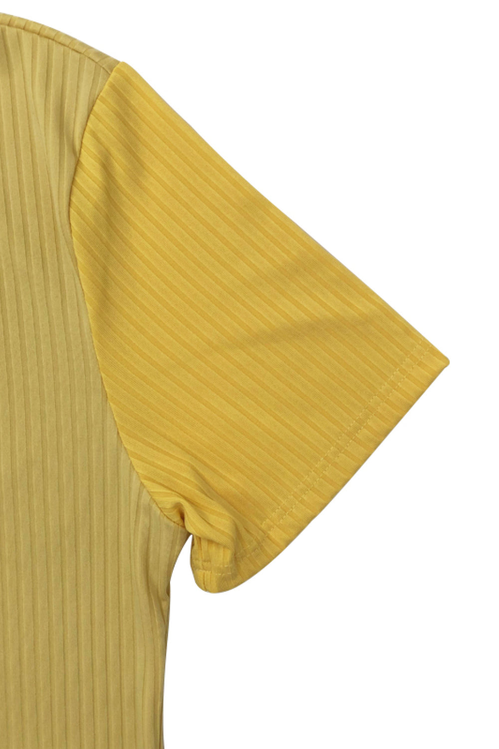 Plus Size Two-Tone Ribbed Top and Drawstring Pants Set - Outlets Forever