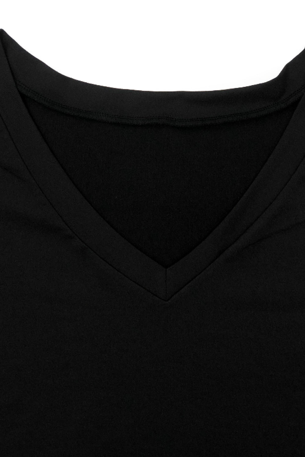Plus Size V-Neck Slit Tee and Pants Set - Outlets Forever