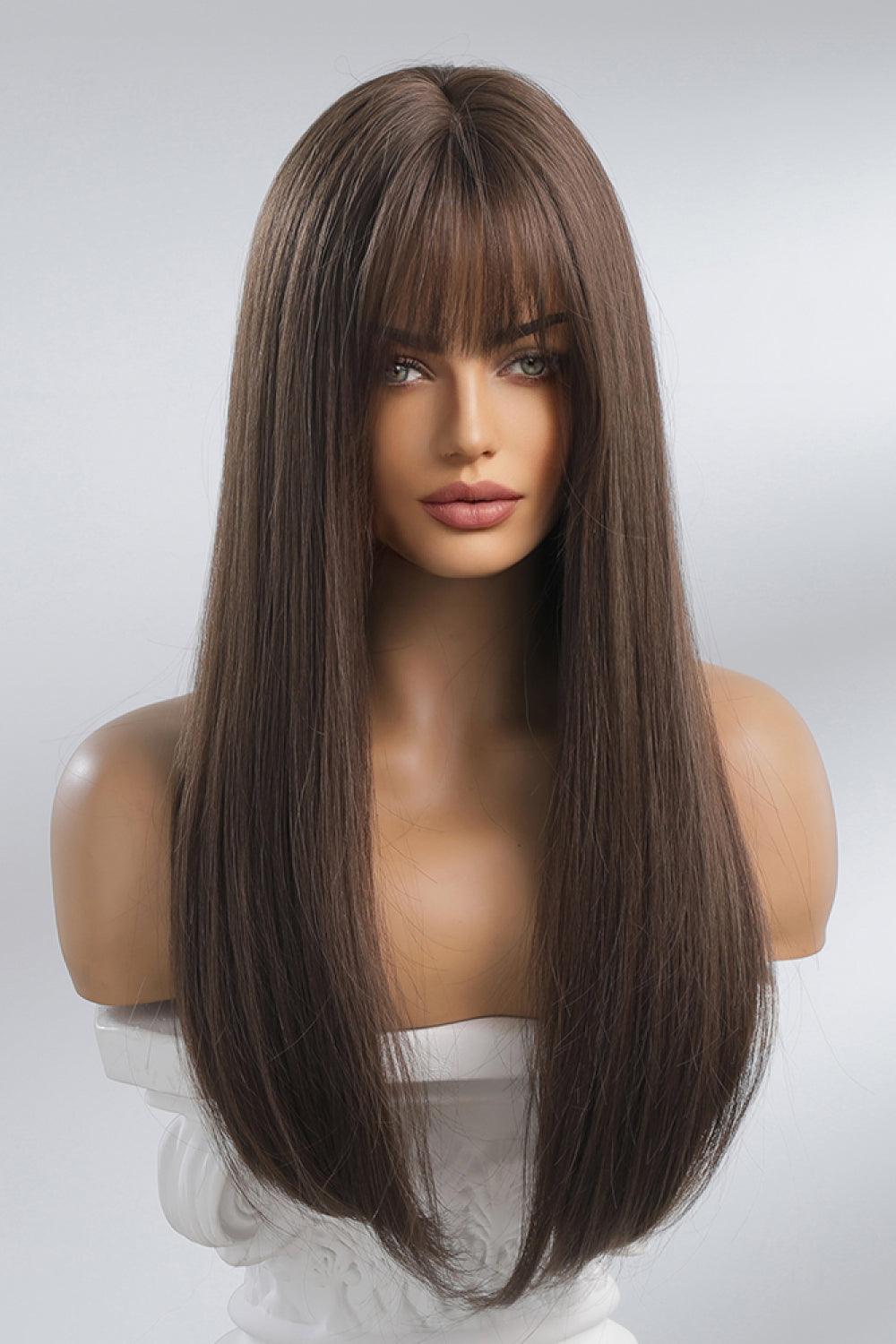 Full Machine Long Straight Synthetic Wigs 26'' - CADEAUME