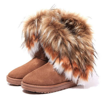 Fur Boots Warm Ankle Boots For Women Snow Shoes - CADEAUME