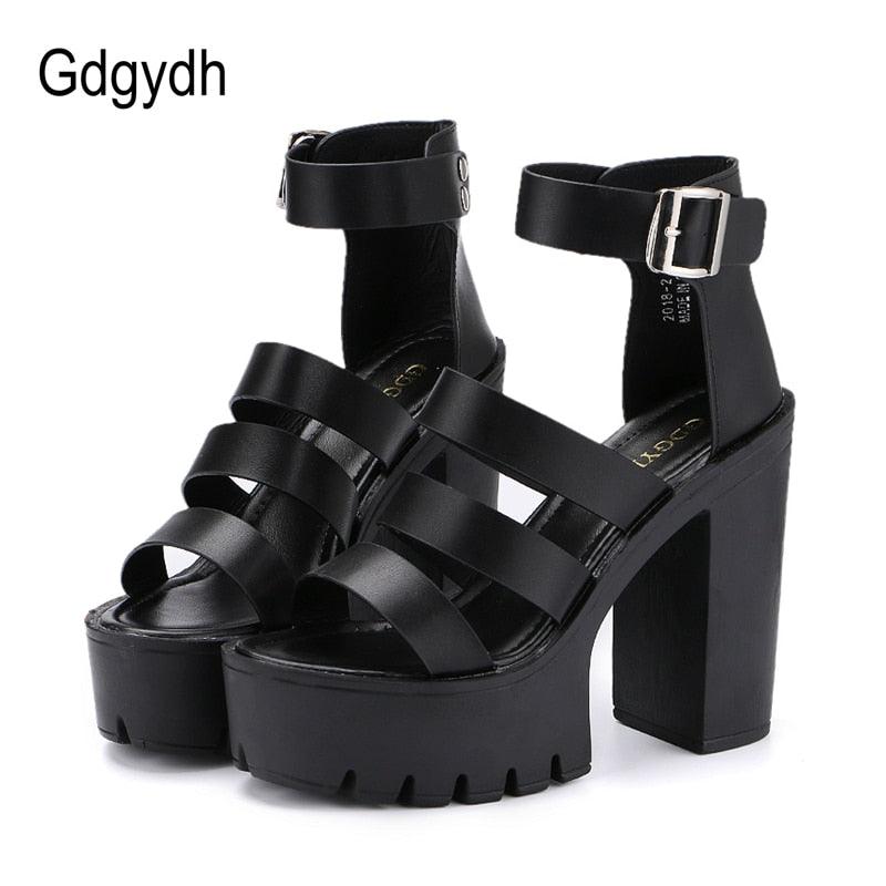 Gdgydh 2021 New Summer Shoes Women White Open Toe Button Belt Thick Heel Wedges Platform Shoes Fashionable Casual Sandals Female - CADEAUME