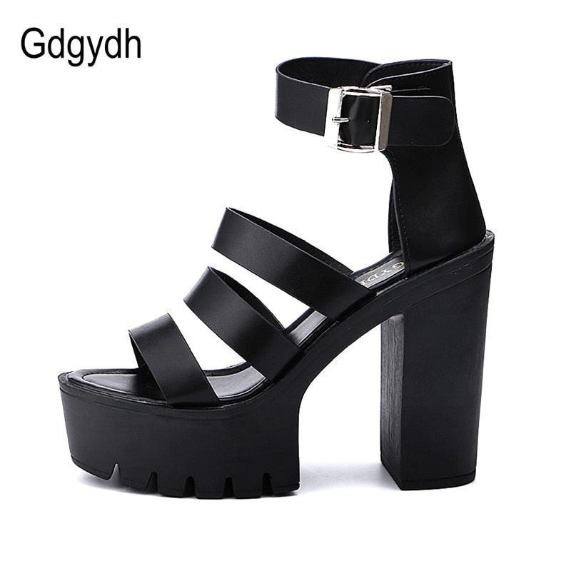 Gdgydh 2021 New Summer Shoes Women White Open Toe Button Belt Thick Heel Wedges Platform Shoes Fashionable Casual Sandals Female - CADEAUME