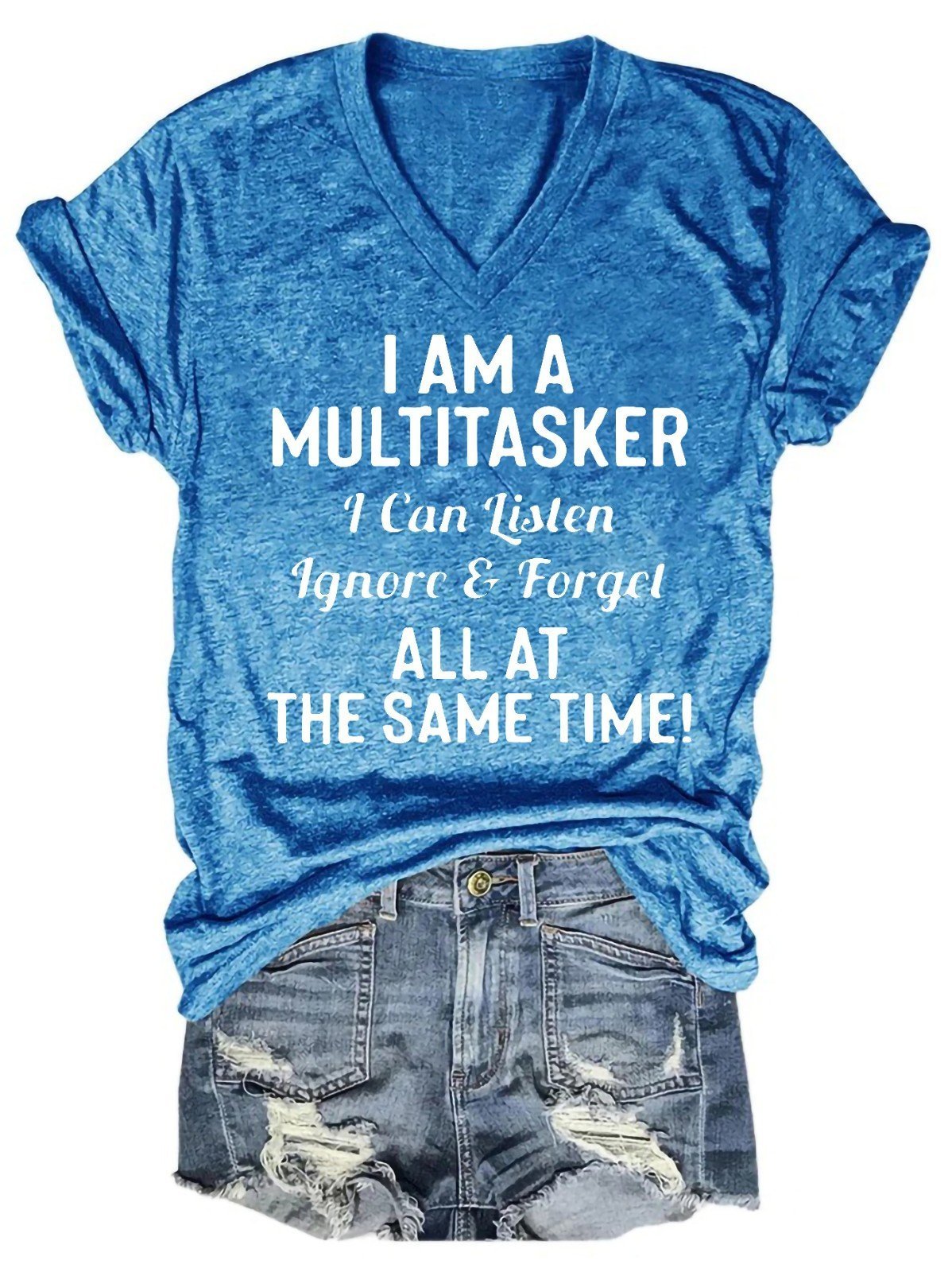 I Am A Multitasker Women's V-Neck T-Shirt - Outlets Forever