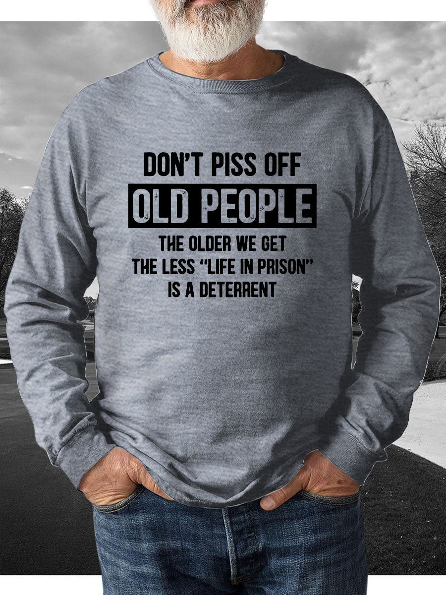 Men's Old People Funny Sweatshirt - Outlets Forever