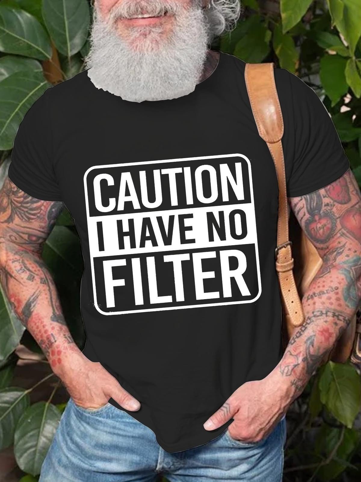 Men's Caution I Have No Cotton T-shirt - Outlets Forever