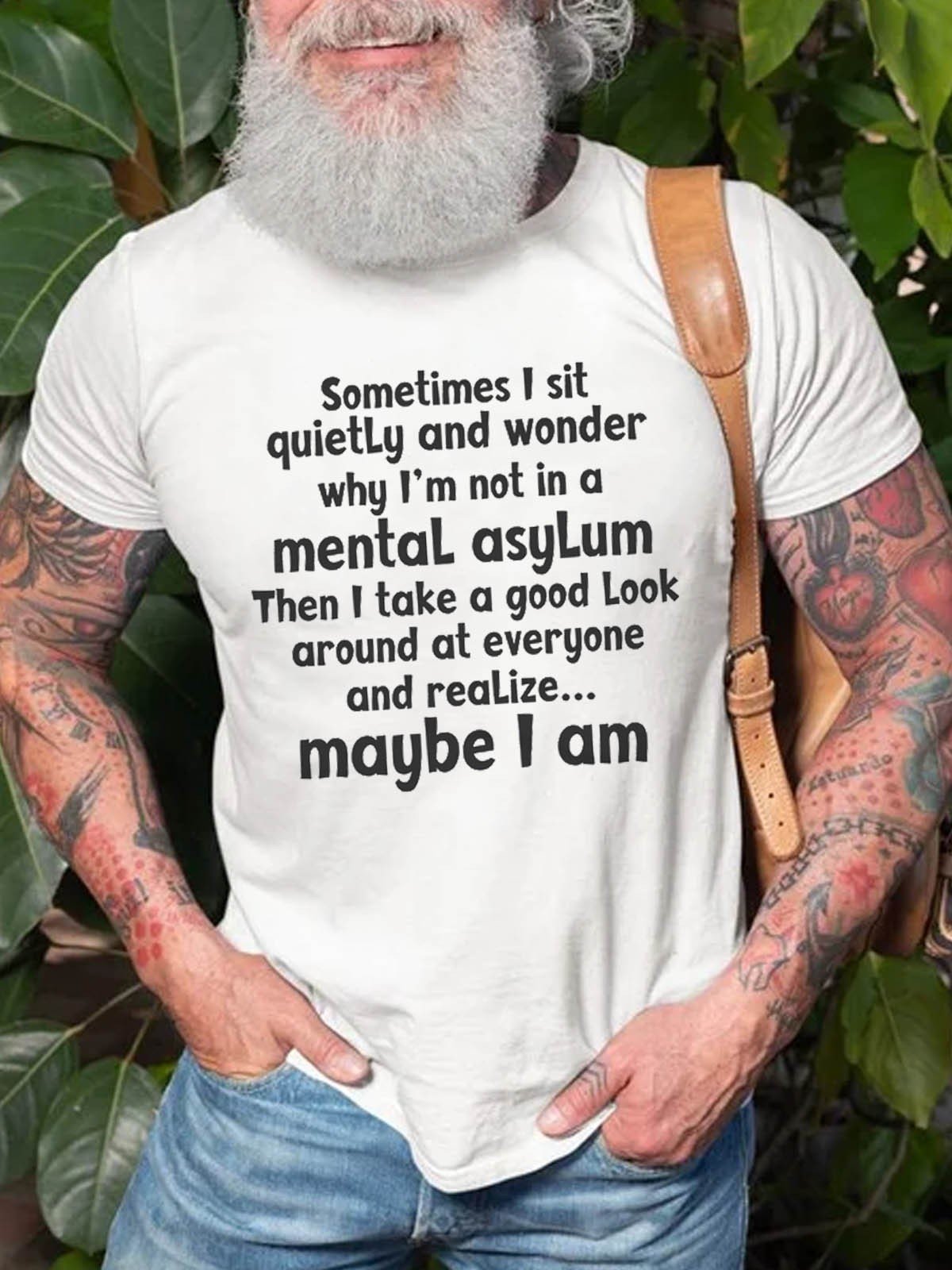 Men's Sometimes I Sit Quietly T-Shirt - Outlets Forever