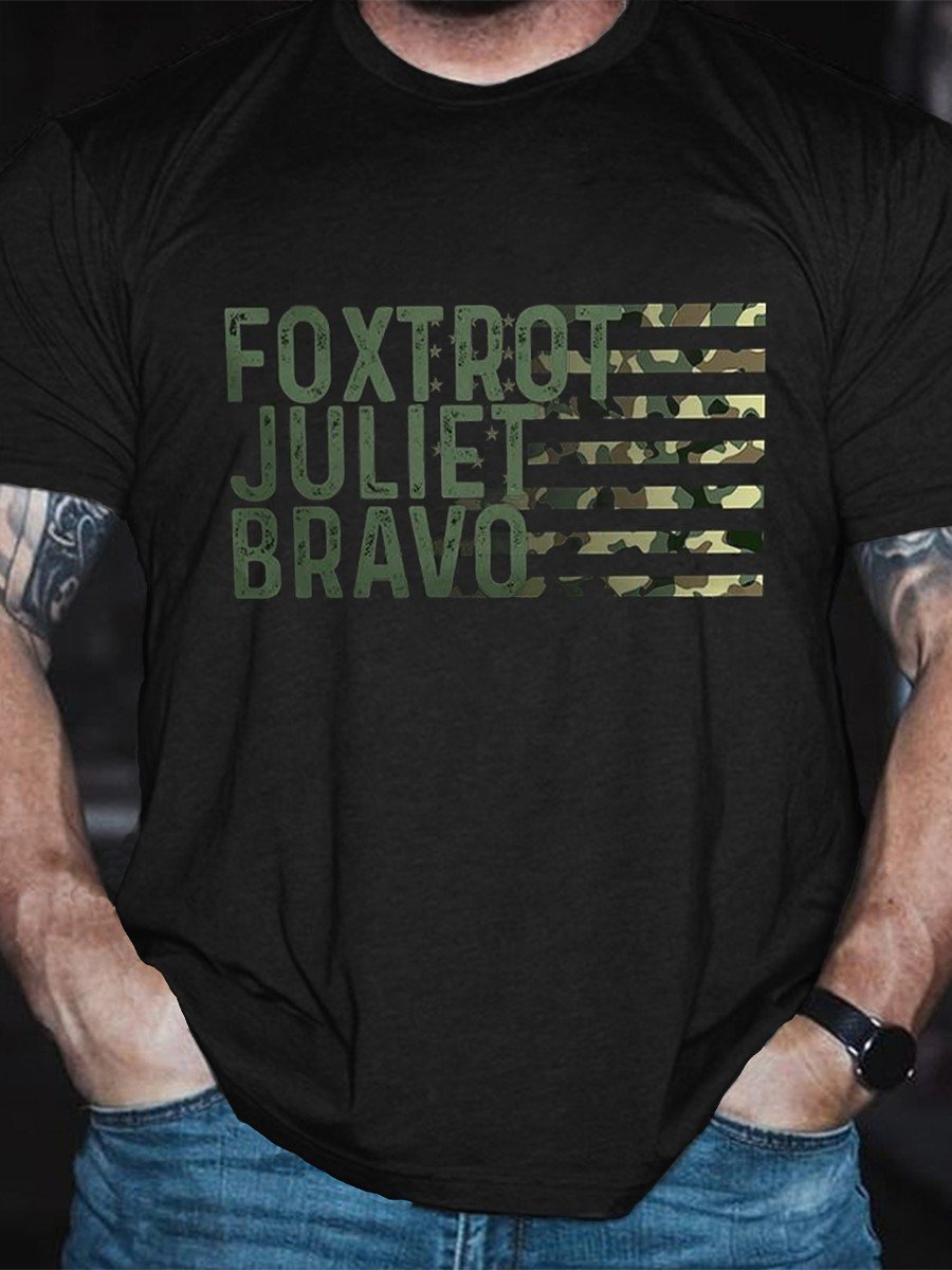 Men's Camouflage FJB Foxtrot Juliet Bravo T-shirt - Outlets Forever