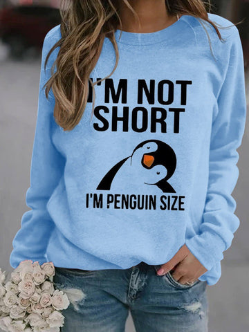 Women's Funny Penguin Long sleeve sweatshirt