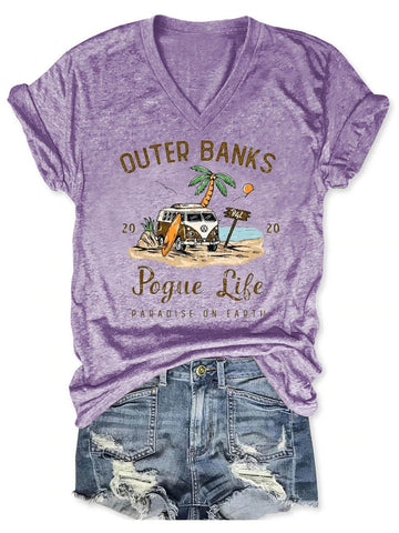 Women's Outer Banks Pogue Life V-Neck T-Shirt