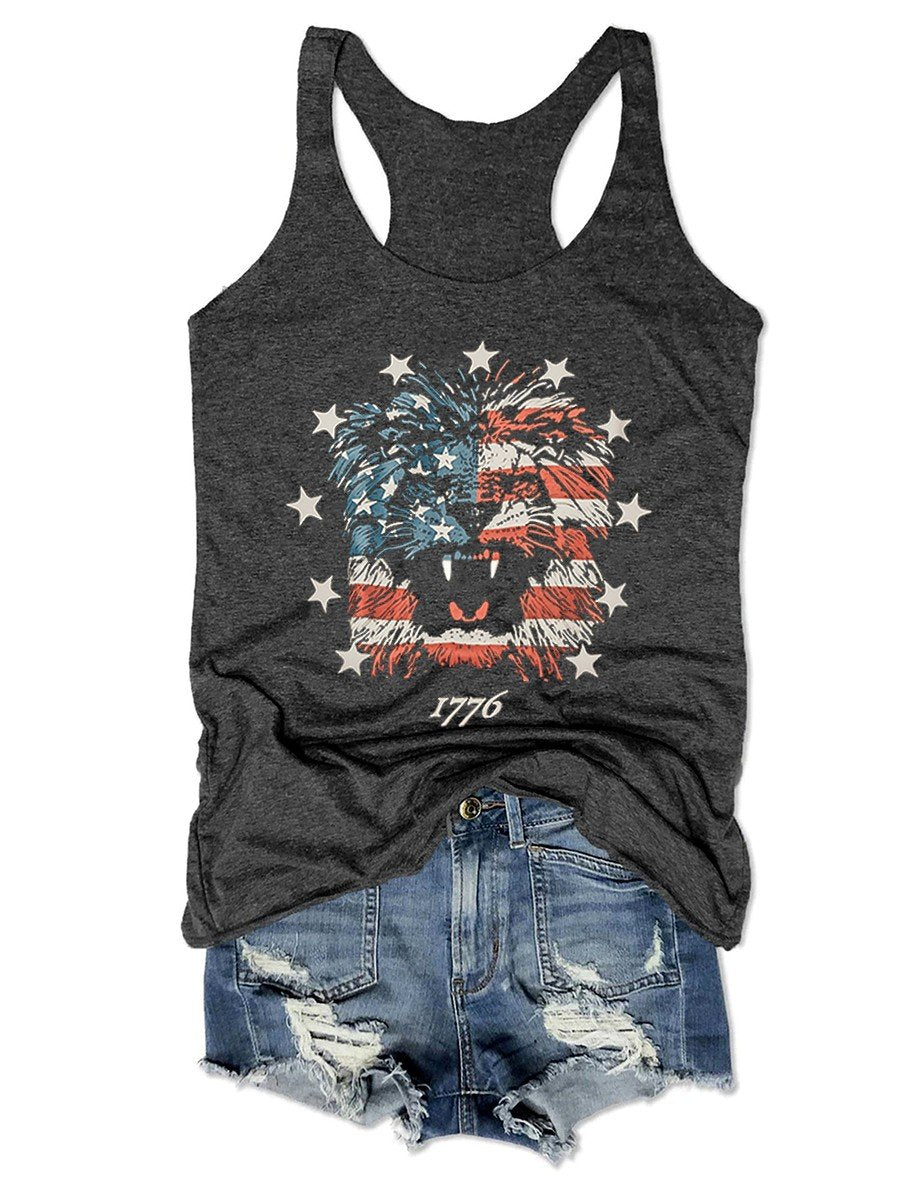 Women's Freedom Lion 1776 Tank Top - Outlets Forever