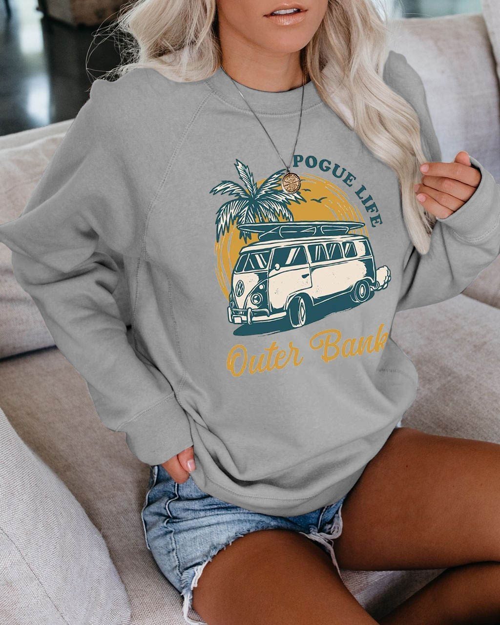 Women Outer Banks Pogue Life Sweatshirt - Outlets Forever