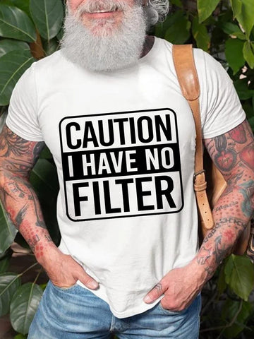 Men's Caution I Have No Cotton T-shirt