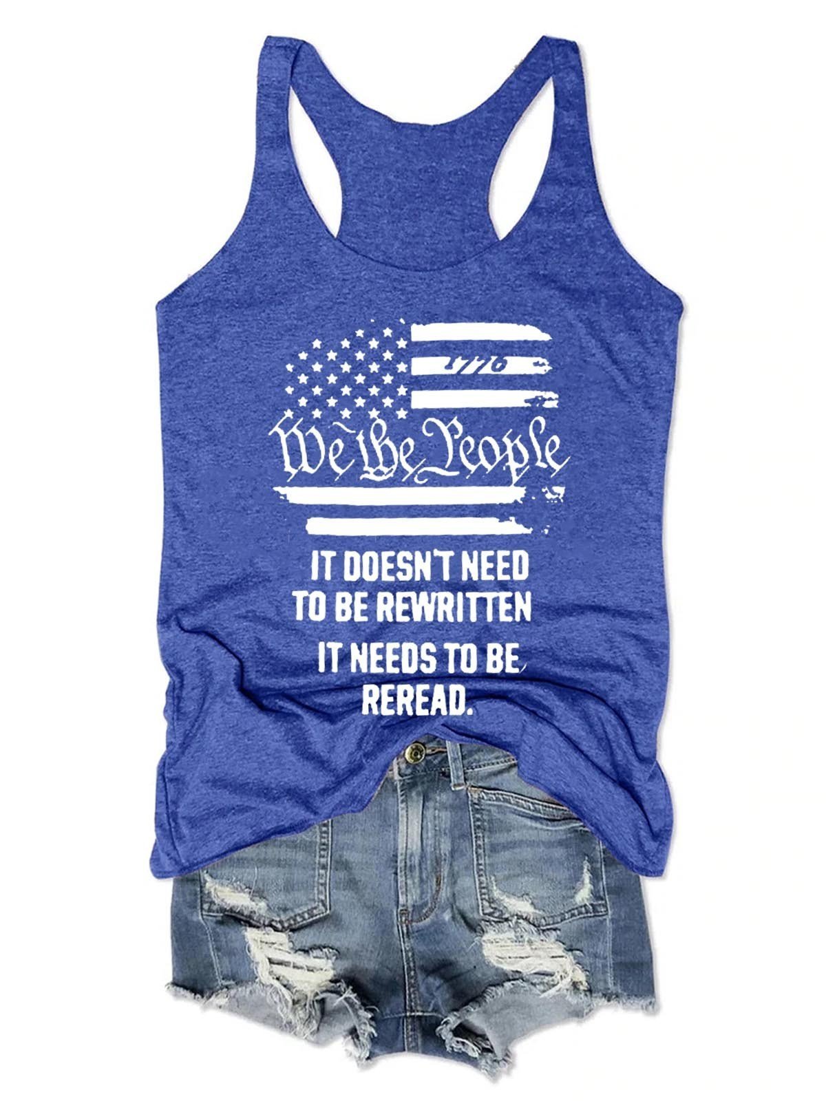 We The People Flag Women Tank Top - Outlets Forever