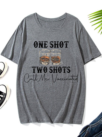 Men's I've Had My Two Shots Round Neck T-Shirt