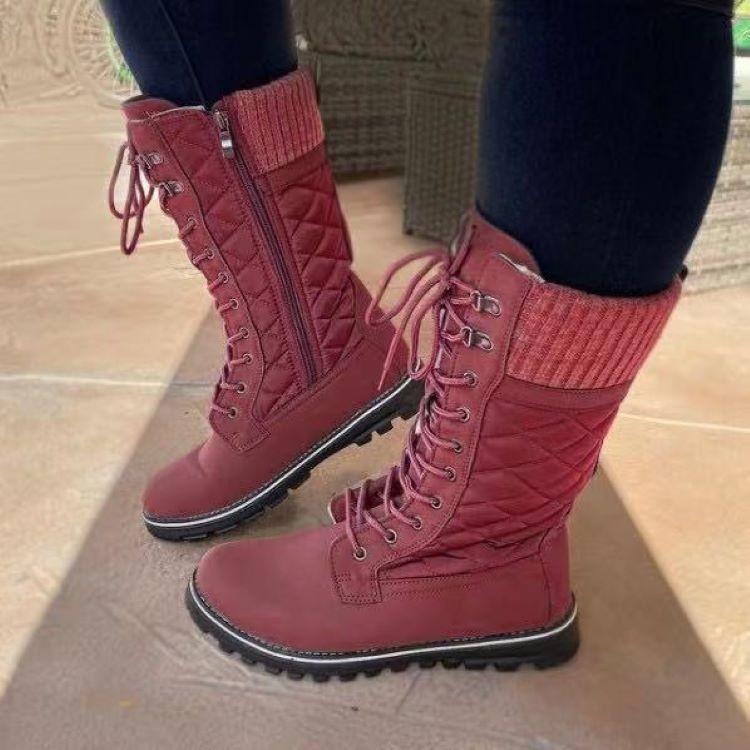 Women's Thick Heel Solid Zipper Round Head Martin Boots - Outlets Forever