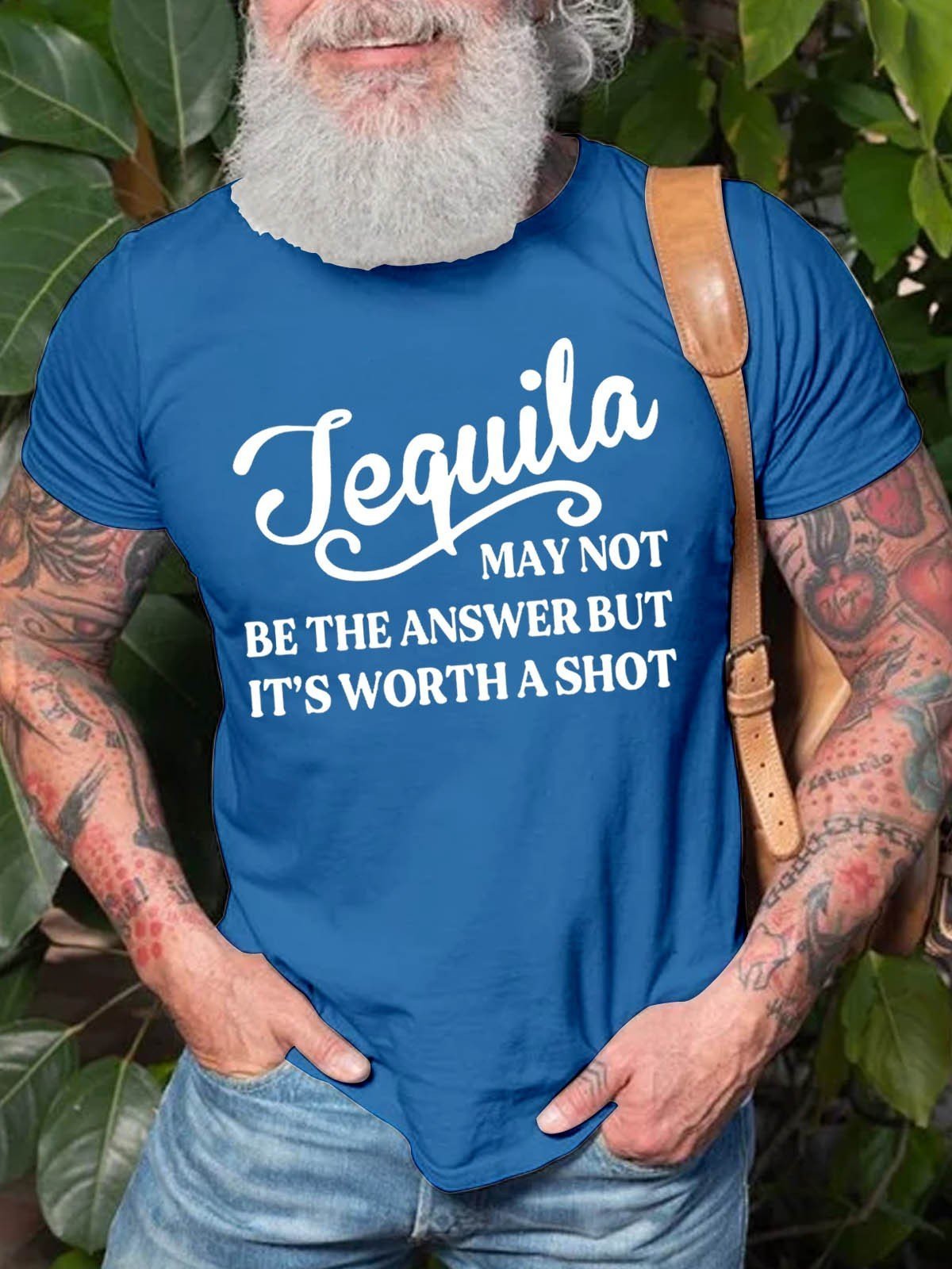 Men's Tequila May Not Be The Answer But It's Worth A Shot T-Shirt - Outlets Forever