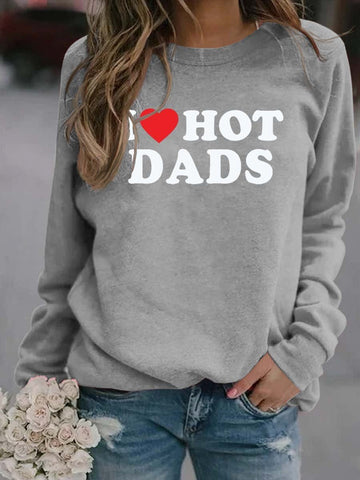 Women's I Love Hot Dads Sweatshirt