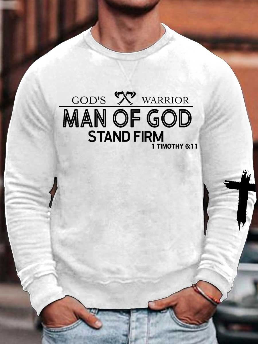 Men's Man Of God Timothy 6.11 Sweatshirt - Outlets Forever