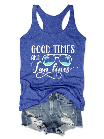 Good Times And Tan Lines Tank - Dark Grey