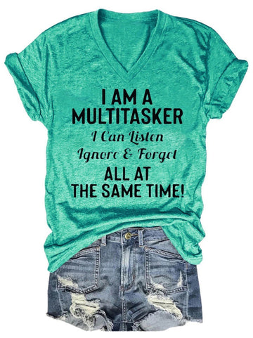 I Am A Multitasker Women's V-Neck T-Shirt