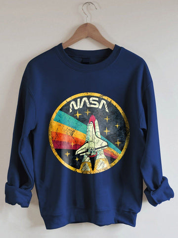 Women's USA Space Agency Nasa Graphic Sweatshirt - Outlets Forever