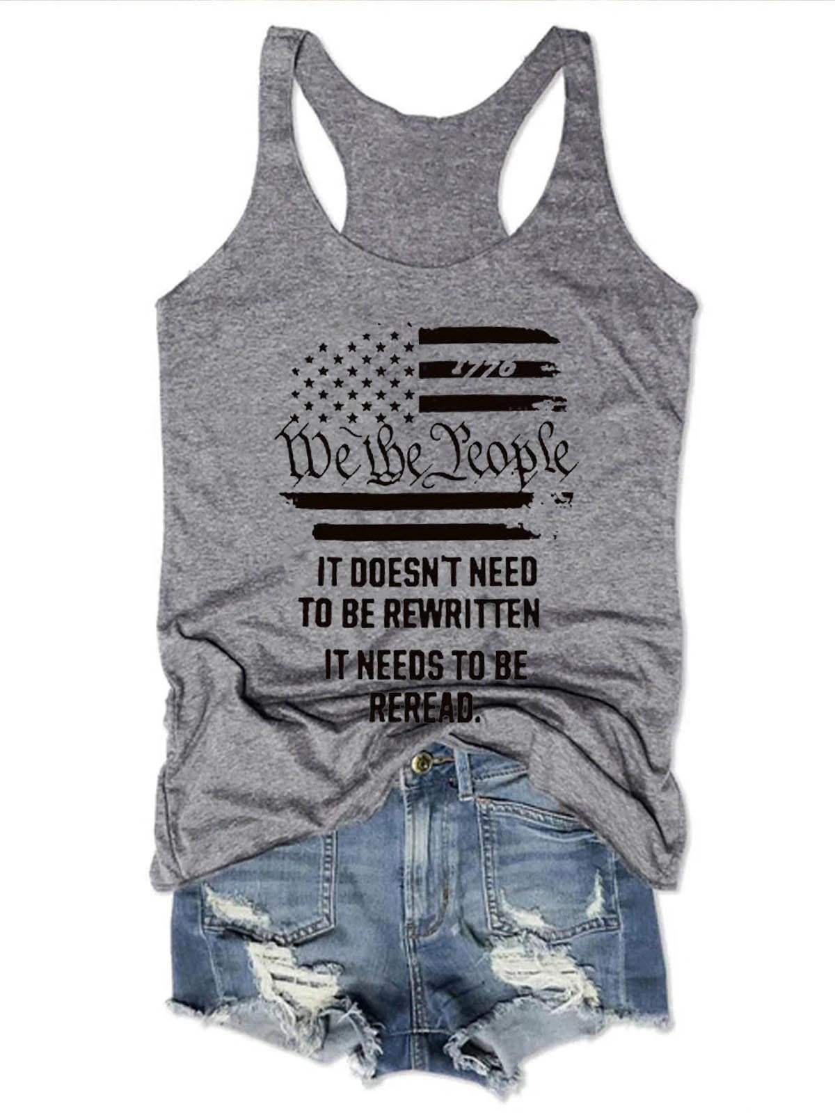We The People Flag Women Tank Top - Outlets Forever