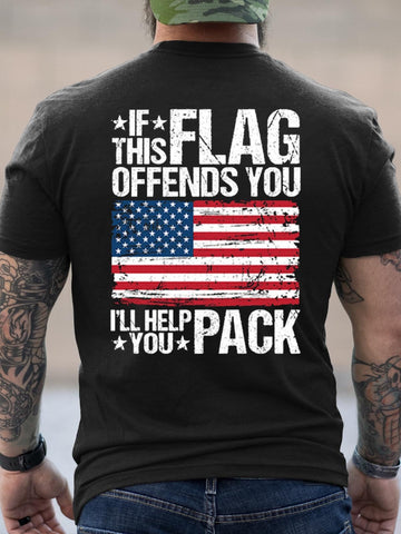 Men's If This Flag Offends You I'll Help You Pack T-Shirt